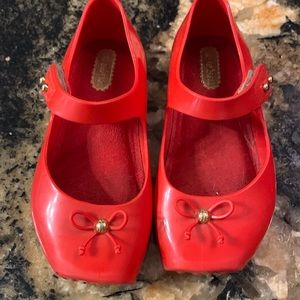 Mini Melissa red ballet flats toddler size 8